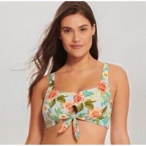 NWT Beach Betty Bikini Top Size XL Floral Miracle Brand